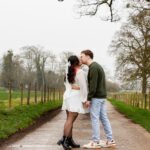 Couple are kissing each other.
